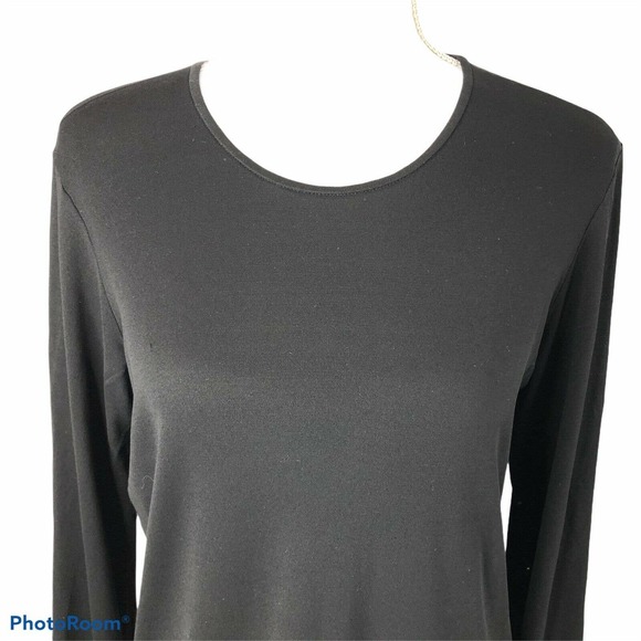 Eileen Fisher Medium Stretch Silk Jersey Top Shirt - Picture 6 of 10